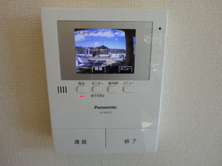 【セキュリティ】 | カレント中央　1LDKH | カメラ付インターホン