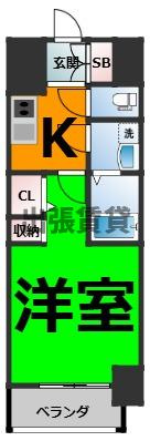 仲介手数料0円！S-RESIDENCE尾頭橋beauteの間取り