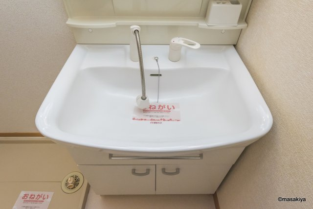 プラシードの洗面所|シャンプードレッサー付き。