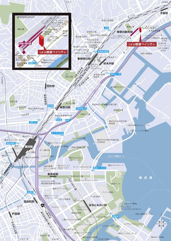 Le'a横濱ベイシティの地図