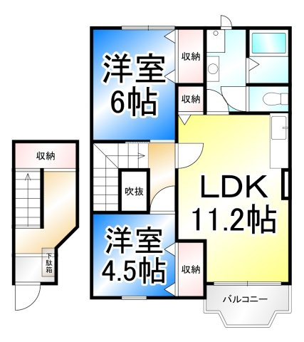 フォレスタ　Aの間取り