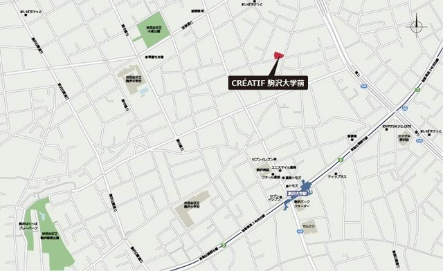 ＣＲＥＡＴＩＦ駒澤大学前の地図