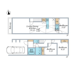 【土地図＋建物プラン例】 | 建物プラン例・A号棟