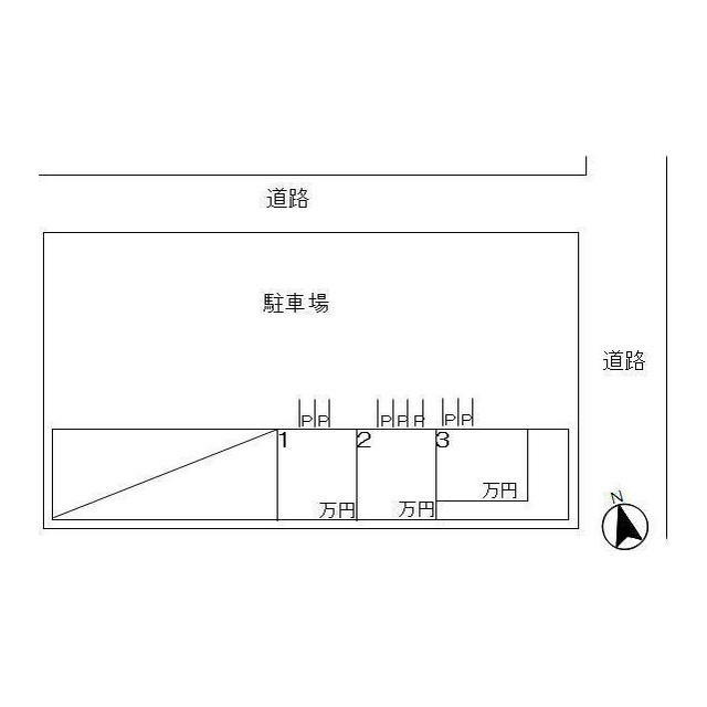 羽島市新生町１丁目の倉庫の駐車場