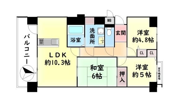 【間取り】 | タイムス泉大津　中古マンション