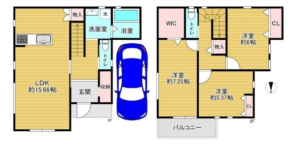 【間取り】 | 大阪市生野区舎利寺1丁目　新築戸建