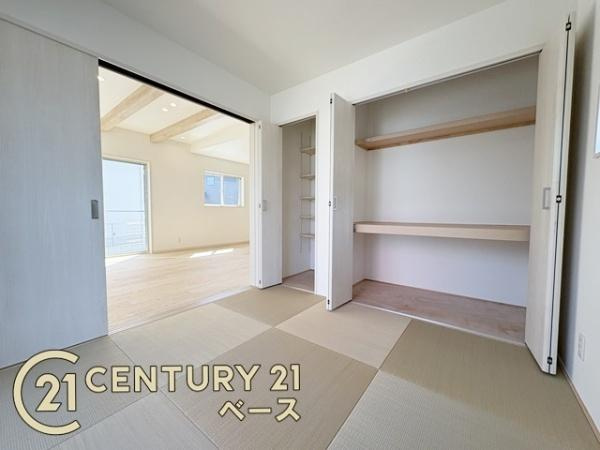 桜井市金屋 ３号地／新築一戸建の和室|■現地撮影写真■ほっこり落ち着ける和室となっております。