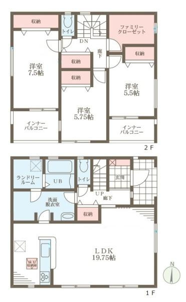 リーブルガーデン南十三 ３号棟 ／新築一戸建の間取り|■令和８年２月完成予定です■