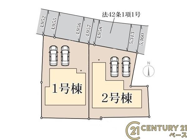 リーブルガーデン粟殿 ２号棟 ／新築一戸建の区画図|■こちらの物件は２号棟です！■