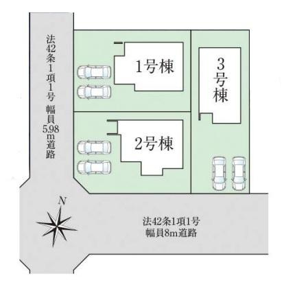 ファーストタウン鳥見町 ２号棟 ／新築一戸建の区画図|■こちらの物件は２号棟です！■