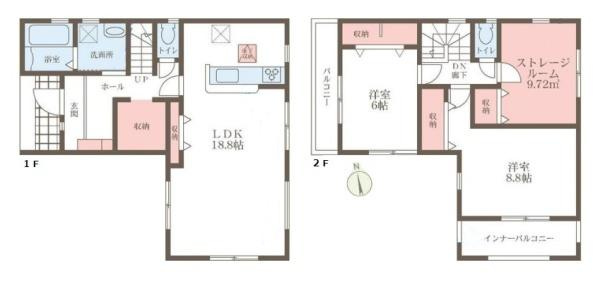 リーブルガーデン中曽司町 ／新築一戸建の間取り