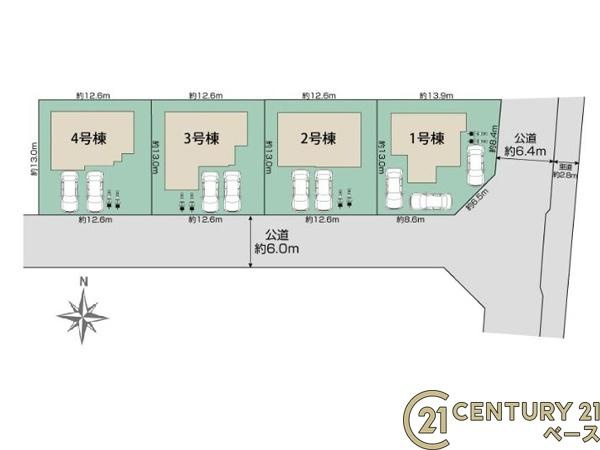 桜井市大福 ４号棟 ／新築一戸建の区画図|■こちらの物件は４号棟です！■