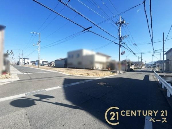 大和高田市西坊城 ５号地 建築条件なし土地の前面道路含む現地写真|■現地撮影写真■前面道路６ｍと開放感溢れる広さです！