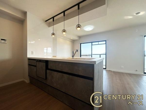 チサンマンション斑鳩５番館のキッチン|■現地撮影写真■家族とのコミュニケーションがとりやすい人気のカウンターキッチン！