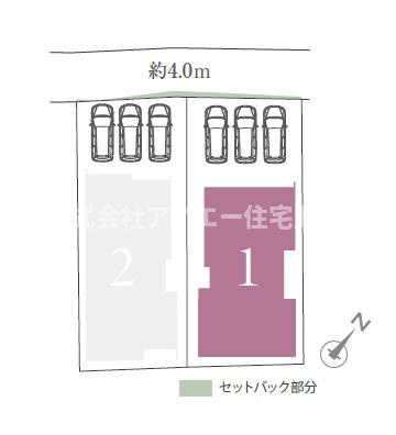 ♪♪宜野湾市大山4丁目-1号棟（全2棟）の区画図|区画図