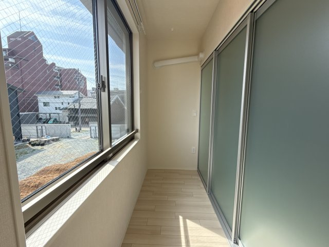 仮）龍野町新築アパートのバルコニー