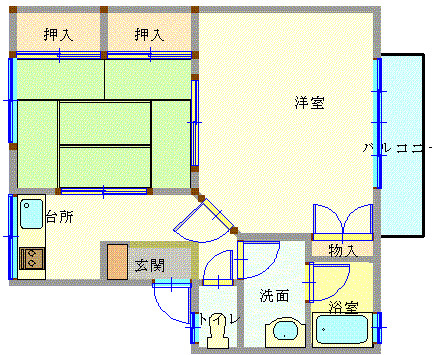 コーポ平成の間取り