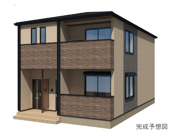 稲城市百村のアパートの外観パース