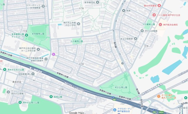 神戸市垂水区本多聞　第3期　新築一戸建ての地図