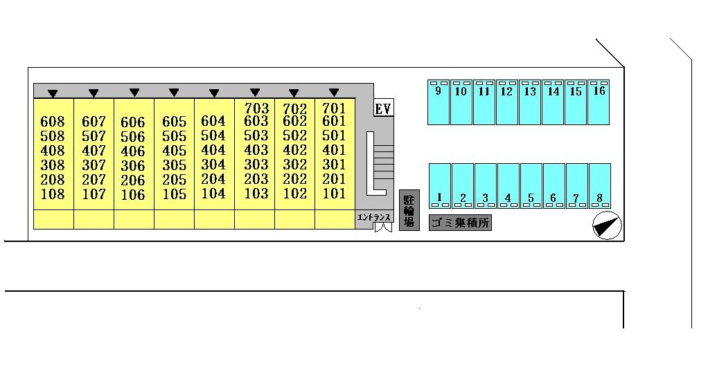シェーネ　ベル・ウッドの駐車場