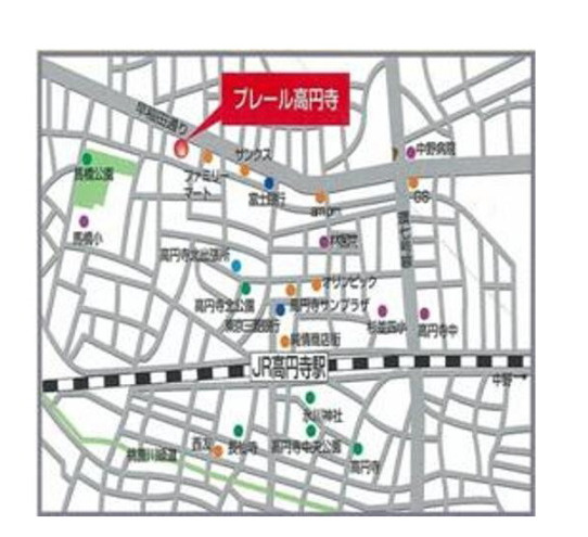 プレール高円寺の地図