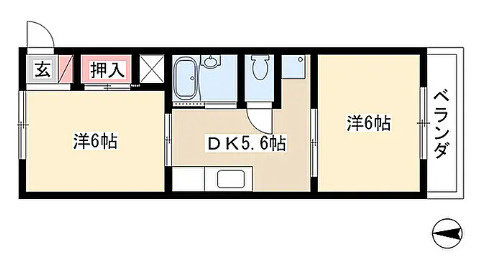 名古屋市中川区　一棟マンション　第三ハイツ志津の間取り