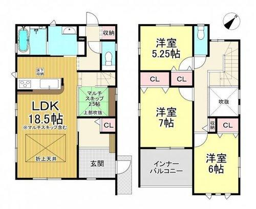 知多市南粕谷2丁目　全2棟　2号棟の前面道路含む現地写真|並列駐車2台可能☆