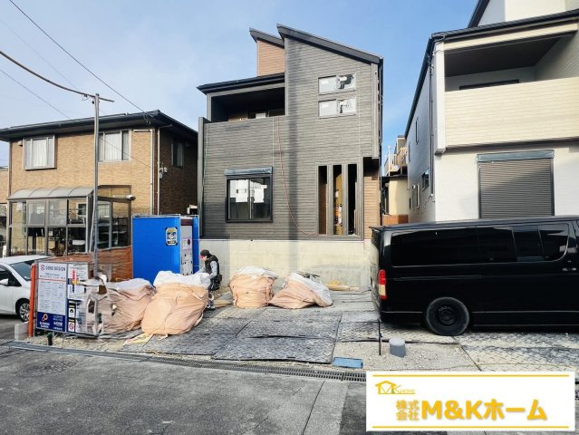 知多市南粕谷2丁目　全2棟　1号棟の前面道路含む現地写真|R7.11.20撮影　並列駐車2台可能☆