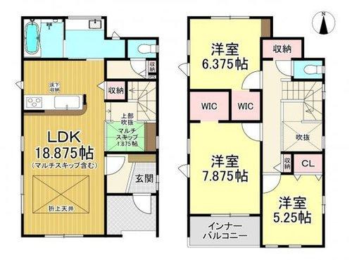 知多市新知字斉宮畑　全2棟　1号棟の外観|長期優良住宅☆