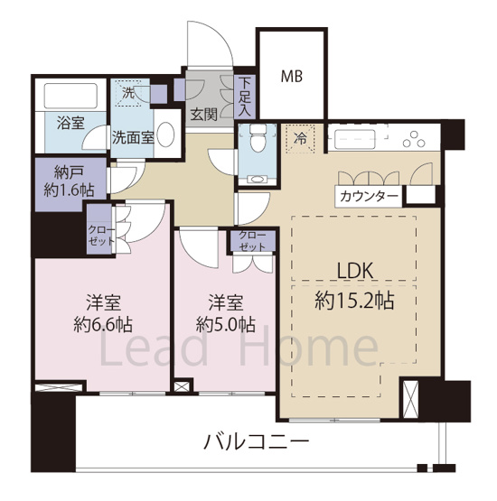 【間取り】 | ブランズ麻布狸穴町