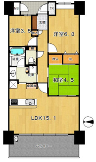 【間取り】 | ロータリーマンション大津京レアール