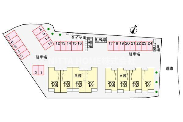 ラ　ルーチェＡの区画図
