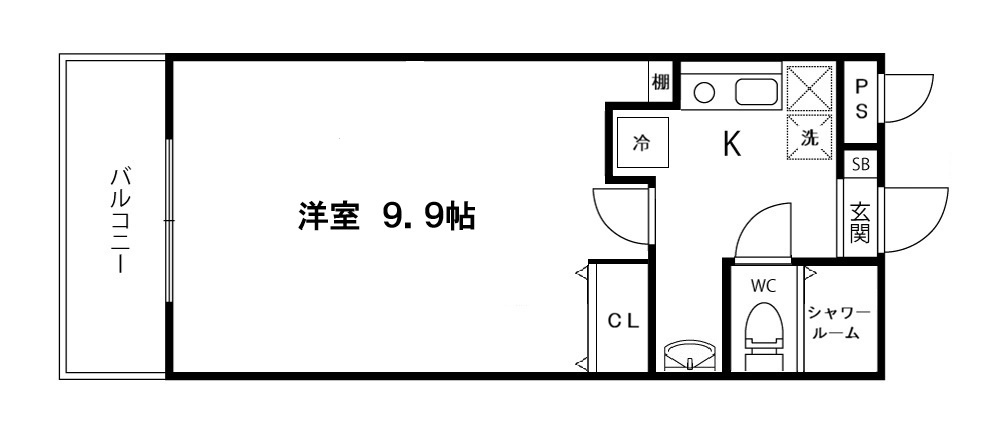 ベルシティエクセル泉の間取り