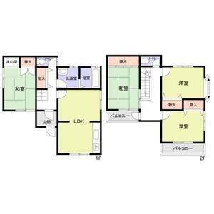 忠岡町忠岡南貸家の間取り