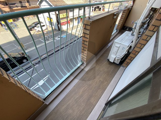 ラムール布施のバルコニー