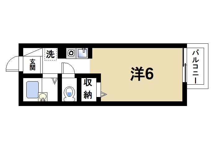 シティパル大宮　Ａ棟の間取り|1Rの間取りです