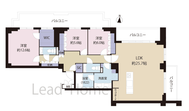 【間取り】 | 元麻布パークハウス