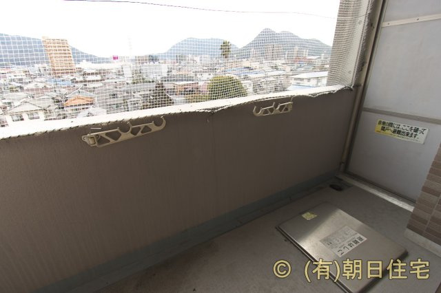 セジュールクレストＳのバルコニー