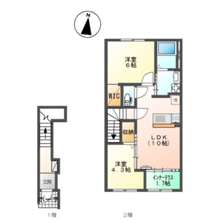 【間取り】 | （仮）スターテラスⅡ稲岡町1LDK/2LDK