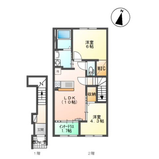 【間取り】 | （仮）スターテラスⅡ稲岡町1LDK/2LDK