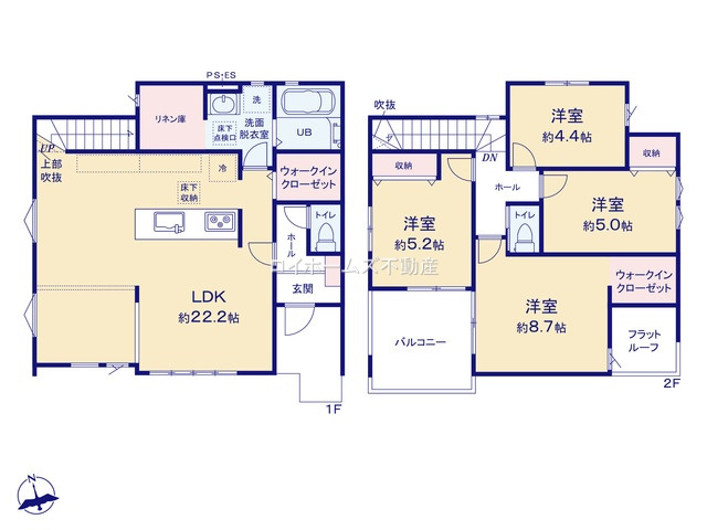 【間取り】 | 稲沢市平和町上前浪13『仲介料無料』新築戸建て | 1号棟