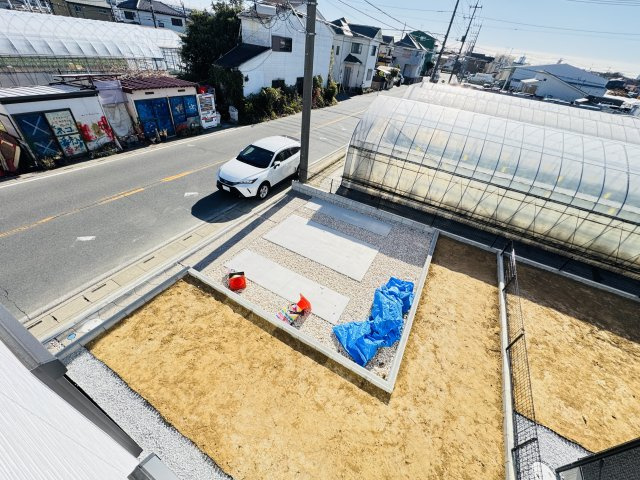 三郷市鷹野５丁目新築戸建【鷹野小学校：7分】の展望|バルコニーより南側眺望・南側庭スペースにつき日当たり良好♪
