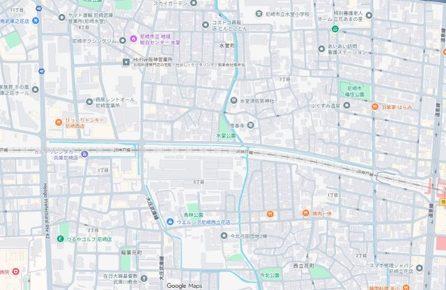尼崎市水堂町　第1期　新築一戸建ての地図
