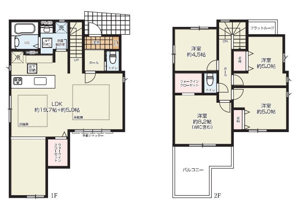 尼崎市水堂町　第1期　新築一戸建ての間取り