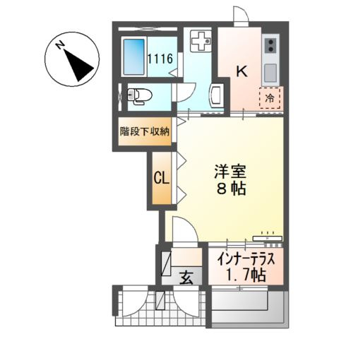 アムール香椎駅前Ⅱの間取り