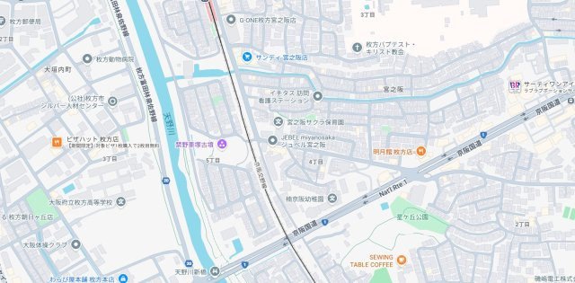 29日(土)30日(日)現地ご見学可能！　枚方市宮之阪　限定1邸の地図