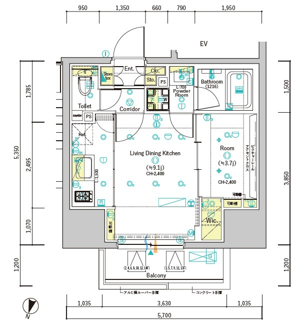 SYFORME OMIYAの間取り