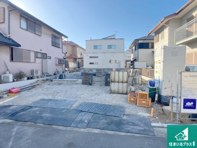 高砂市阿弥陀町魚橋　新築一戸建ての外観|周辺は落ち着いた街並みの住宅地！子育てがしやすい住環境です！まだ未完成ですが、現地でしかわからない事もございます。是非一度ご覧ください。
