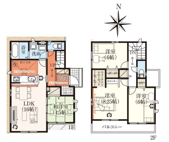 市川市大野町２丁目新築戸建（大野町27期）の間取り|南向き・4LDK