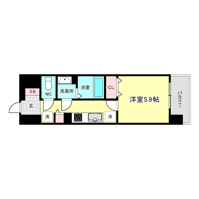 ジオエント福島野田レジデンスの間取り